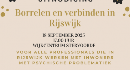 Borrelen en Verbinden in Rijswijk – voor Professionals in de GGZ en Zorg